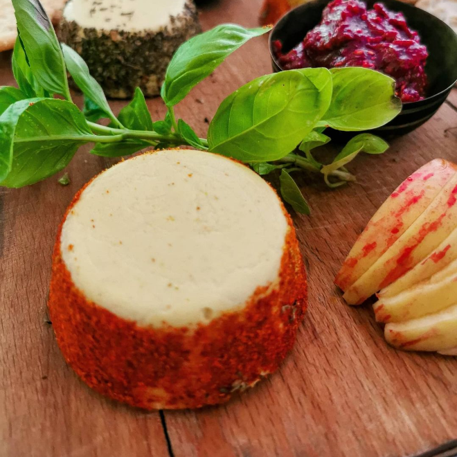 Vegan cheese wheels