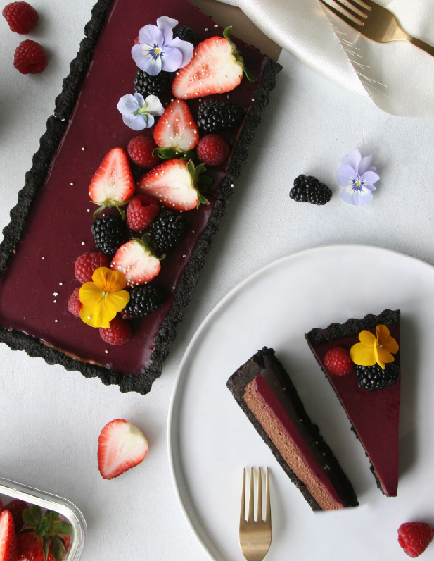 Triple Berry Chocolate Mousse Tart