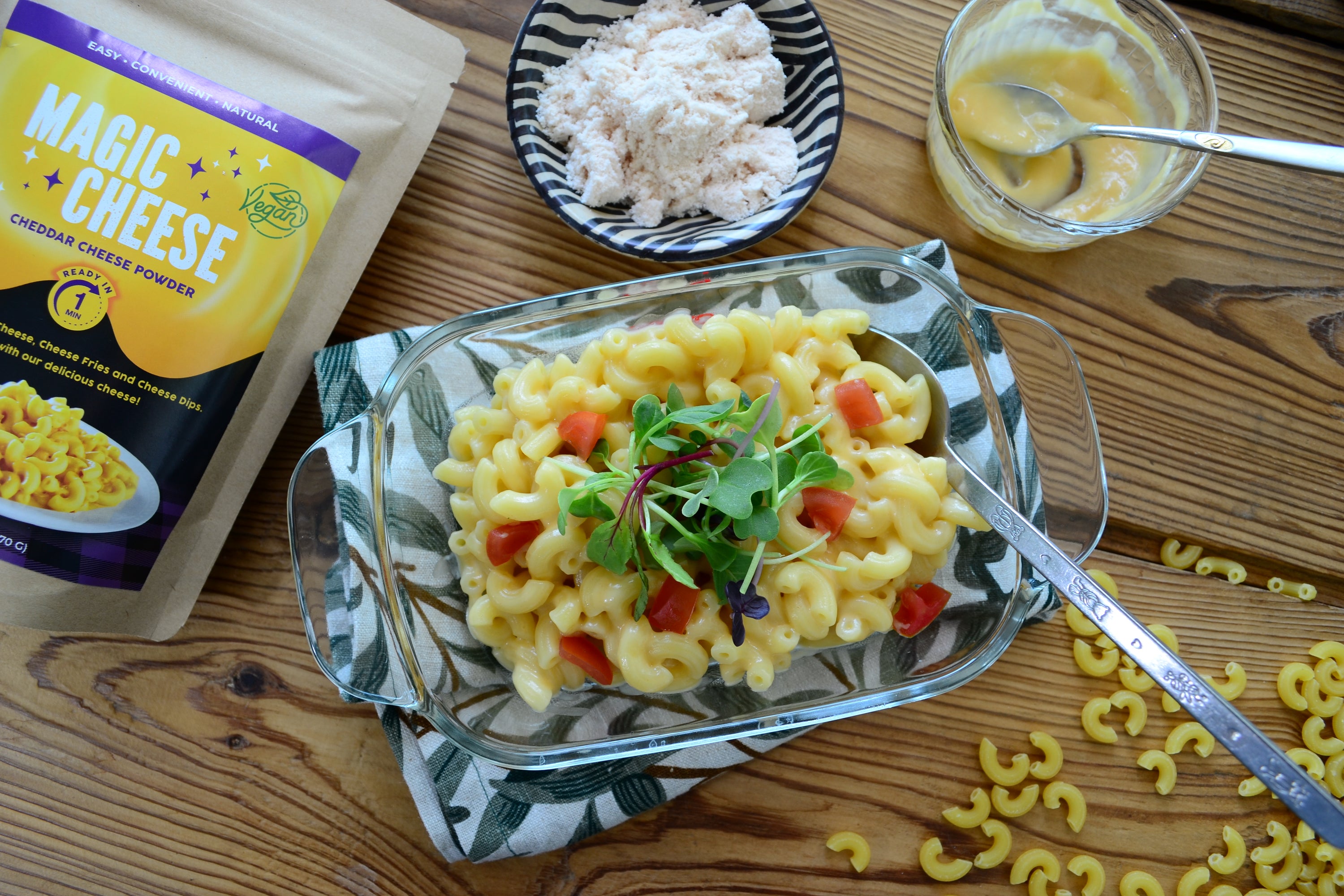 Mac & Cheese with Magic Cheese Sauce(Vegan Cheddar Cheese Sauce)