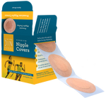 Packaging of Living Jin Premium Nipple Covers with nipple covers displayed on a white background.