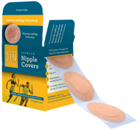 Packaging of Living Jin Premium Nipple Covers with nipple covers displayed on a white background.